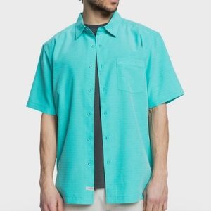 NWT Quiksilver Blue Waterman Collection Button Down Shirt